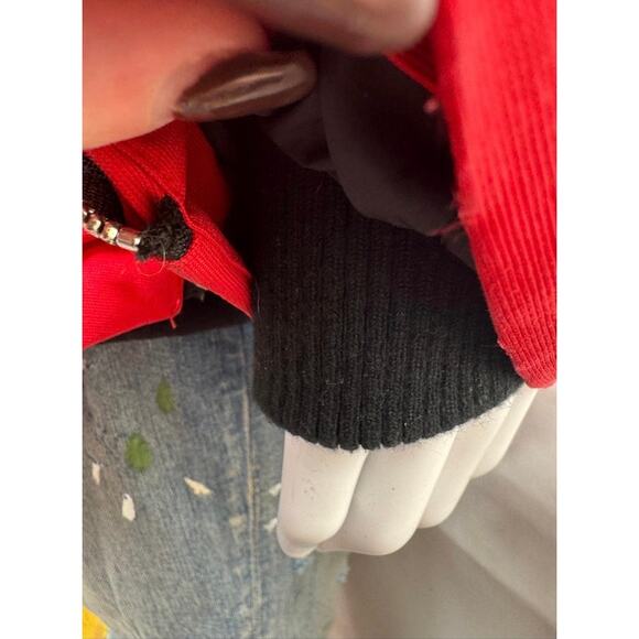 Men's Moose Knuckles Red Puffer Down Jacket With Detachable Fur Hood Size XL - Picture 13 of 16